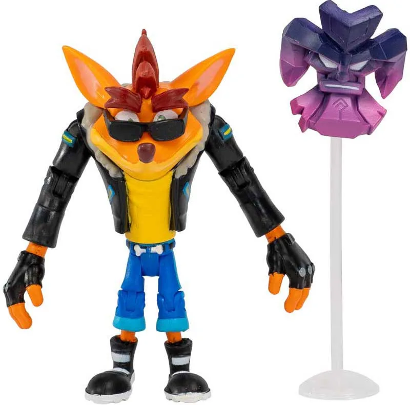 Crash Bandicoot - Biker Crash With Akano Mask Figure de Bandai – jaquette