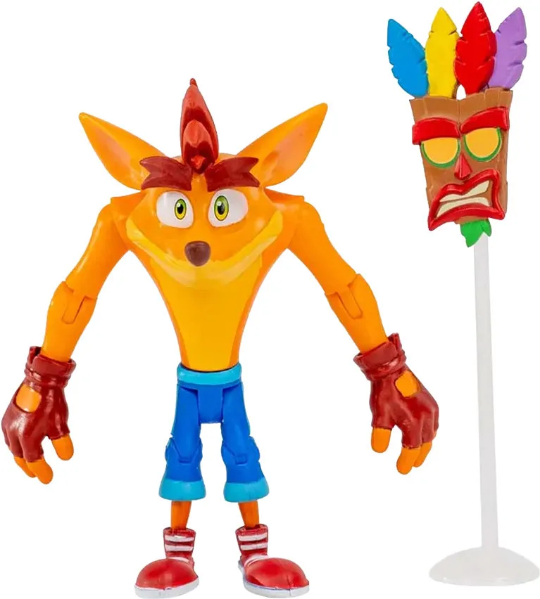 Crash Bandicoot - Crash with Aku Aku Mask Figure de Bandai – jaquette