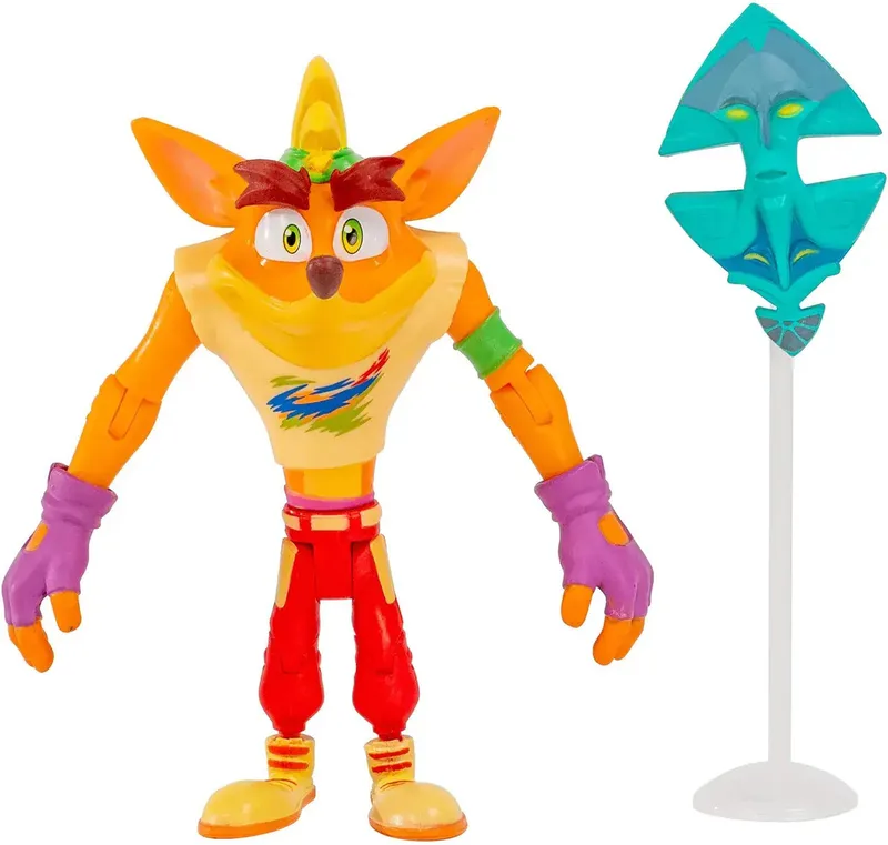 Crash Bandicoot - Retro Crash with Ika Ika Mask Figure de Bandai – jaquette