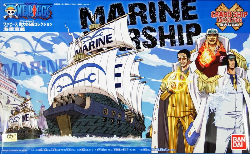 One Piece Grand Ship Collection Model Kit - Marine Ship van Bandai – cover