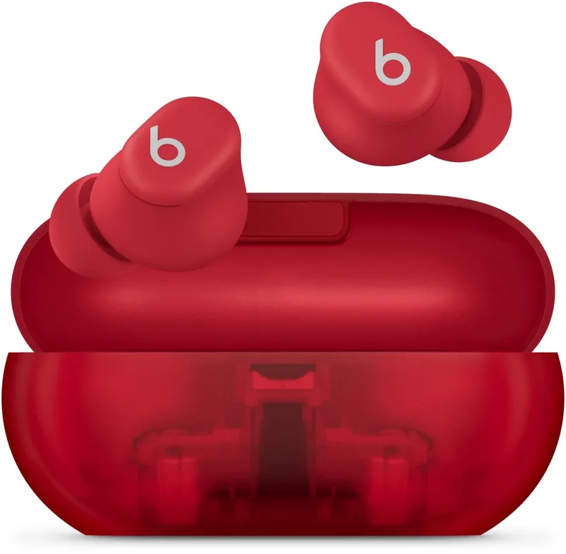 Solo Buds Draadloze Oortjes - Bluetooth In-ear Oordopjes - Transparent Red van Beats, Rood – cover