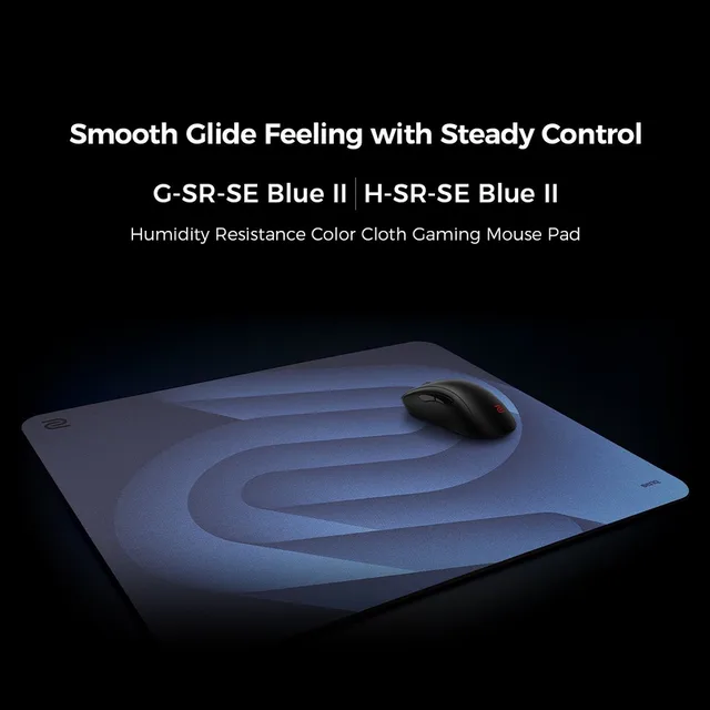 G-SR-SE Blue II Large Gaming Muismat – Esports Mousepad – 470x390mm – ComfortGlide™ – Anti‑Slip
