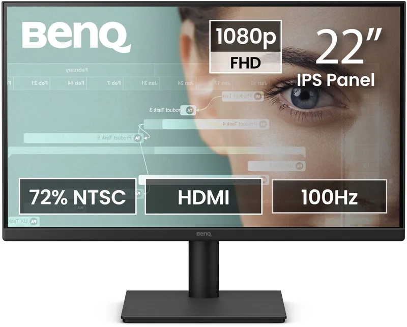 GW2291 – 21.5” Full HD IPS Monitor – 100Hz – Flicker‑Free – Low Blue Light – Ingebouwde Speakers de BenQ, Noir – jaquette