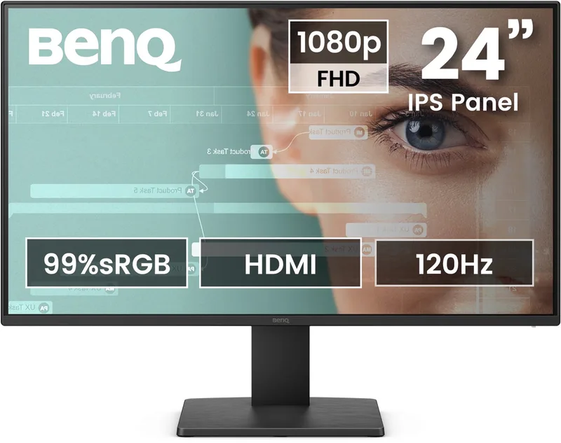 GW2490P Monitor - 24 Inch Full HD IPS Scherm - 120Hz - 1ms MPRT - Eye Care - DisplayPort & HDMI - 2x2W Speakers by BenQ, Black – cover