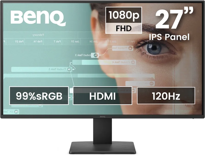 GW2791P Monitor met Speakers - 27 Inch Full HD IPS Scherm - 120Hz - 1ms MPRT - Eye Care - DisplayPort & HDMI de BenQ, Noir – jaquette