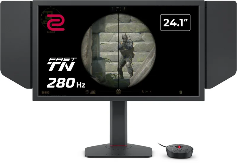 XL2540X+ Gaming Monitor 280Hz - XL Setting to Share - Black Equalizer - Color Vibrance - S Switch - Zeer snel eSports beeldscherm - 24 inch - inclusief schaduwkappen by BenQ, Black – cover
