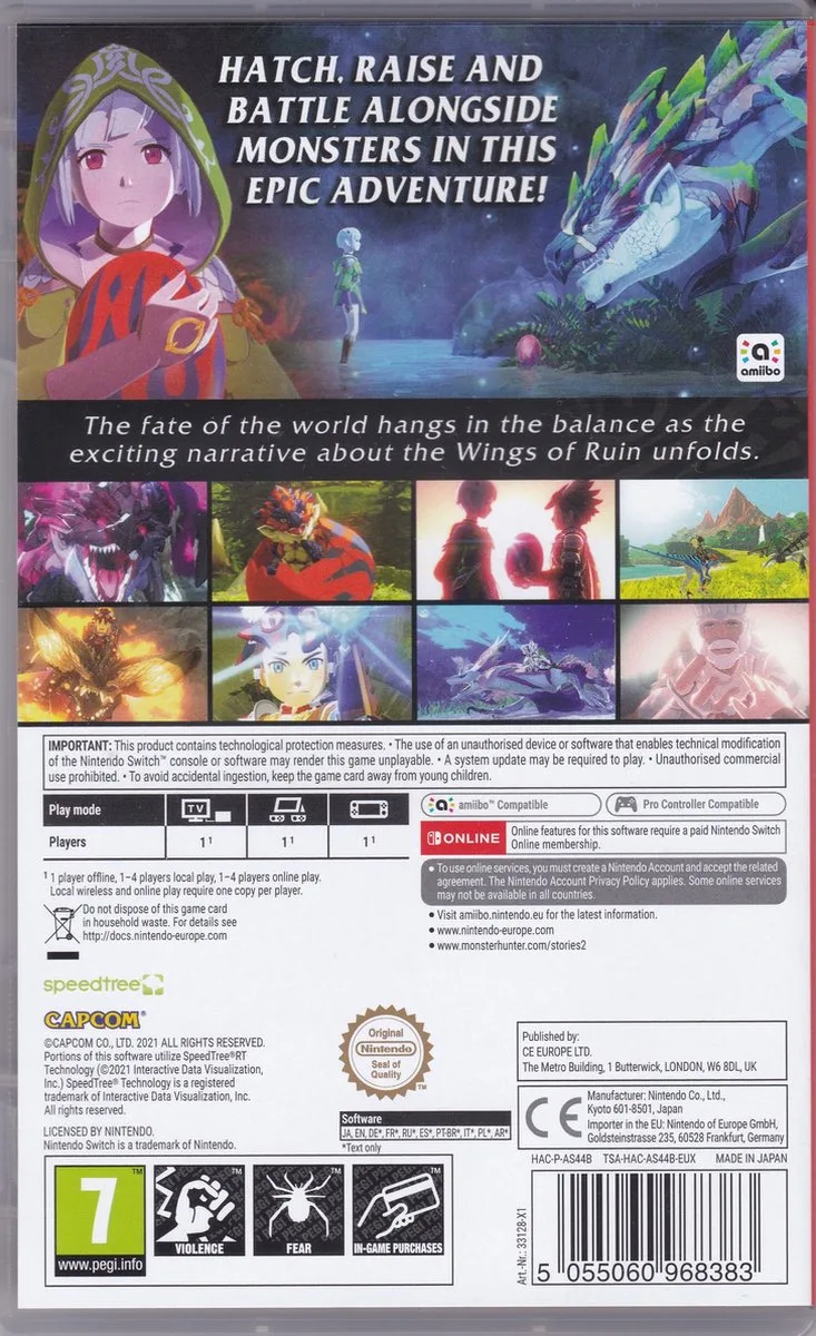 Monster Hunter Stories 2: Wings of Ruin van Capcom, Nintendo Switch – cover