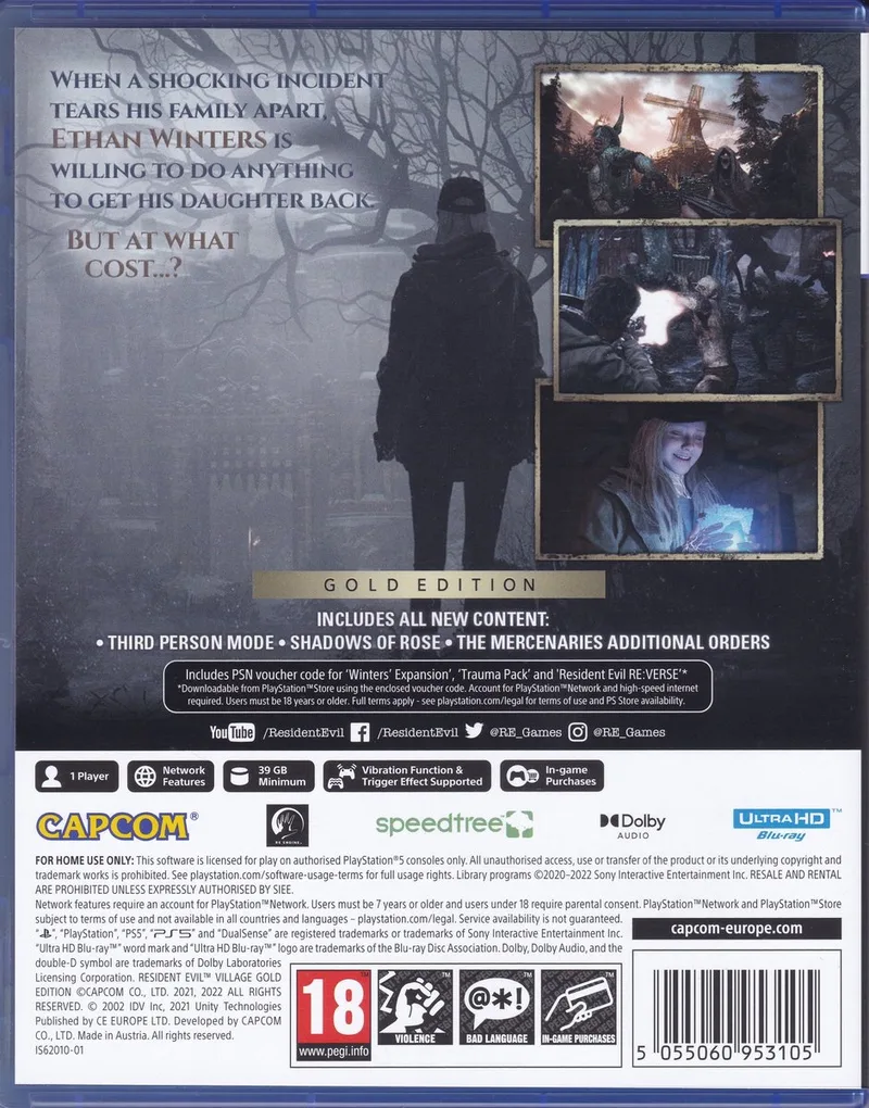 Resident Evil Village - Gold Edition de Capcom, PS5 – jaquette