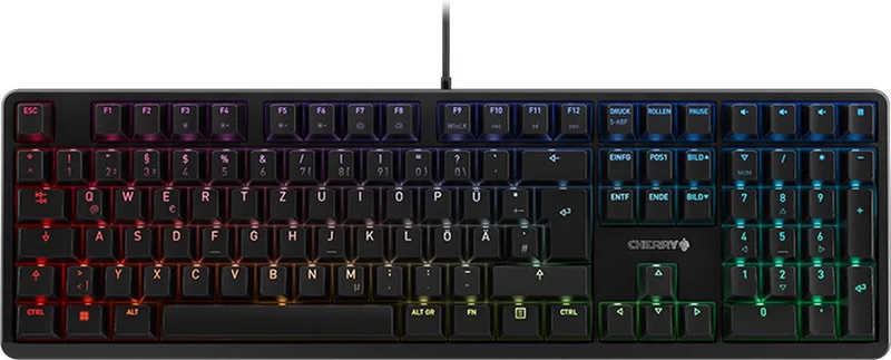 G80-3000N RGB toetsenbord Universeel USB Zwart van Cherry, Zwart, DE – cover