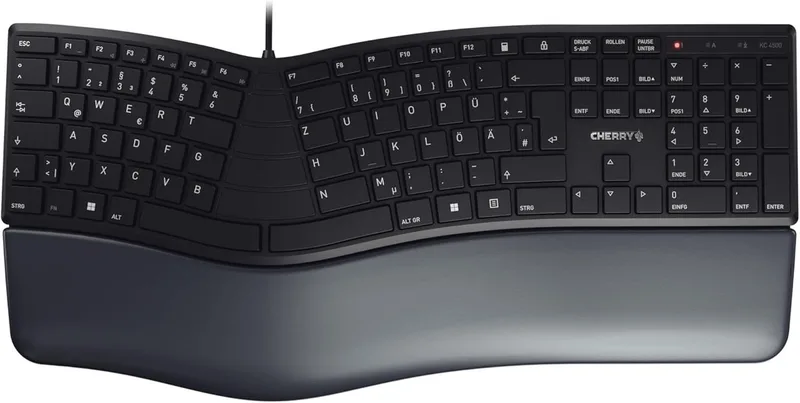 KC 4500 - Ergonomisch Toetsenbord - USB - Zwart van Cherry, Zwart, DE – cover