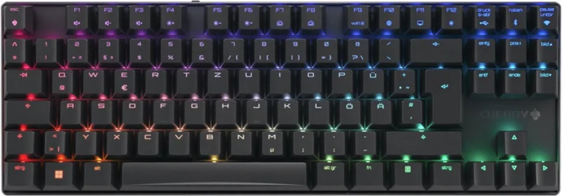 MX 8.2 TKL Wireless RGB toetsenbord RF-draadloos + Bluetooth Zwart by Cherry, Black, DE – cover