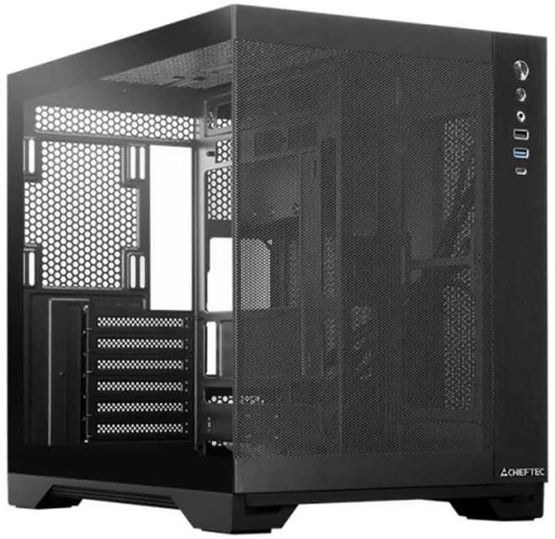Computerbehuizing Voor Atx Pc Met Ventilatorloos Venster En Duurzame Constructie de Chieftec, Transparent – jaquette