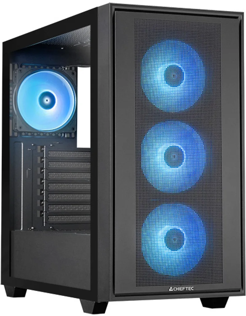 GS-03B-OP computerbehuizing Midi Tower by Chieftec, Black – cover