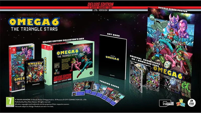 Omega 6 The Triangle Stars Deluxe Edition by Clear River Games, Nintendo Switch – cover