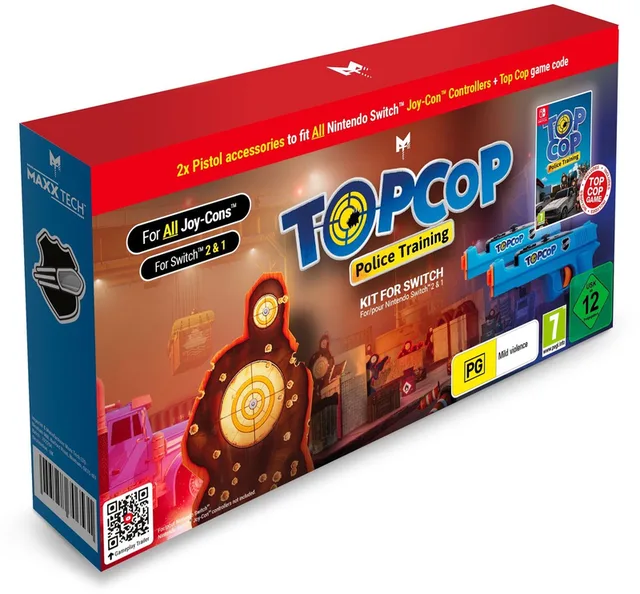 Top Cop Police Training Game & Gun Kit Nintendo Switch 1 & 2