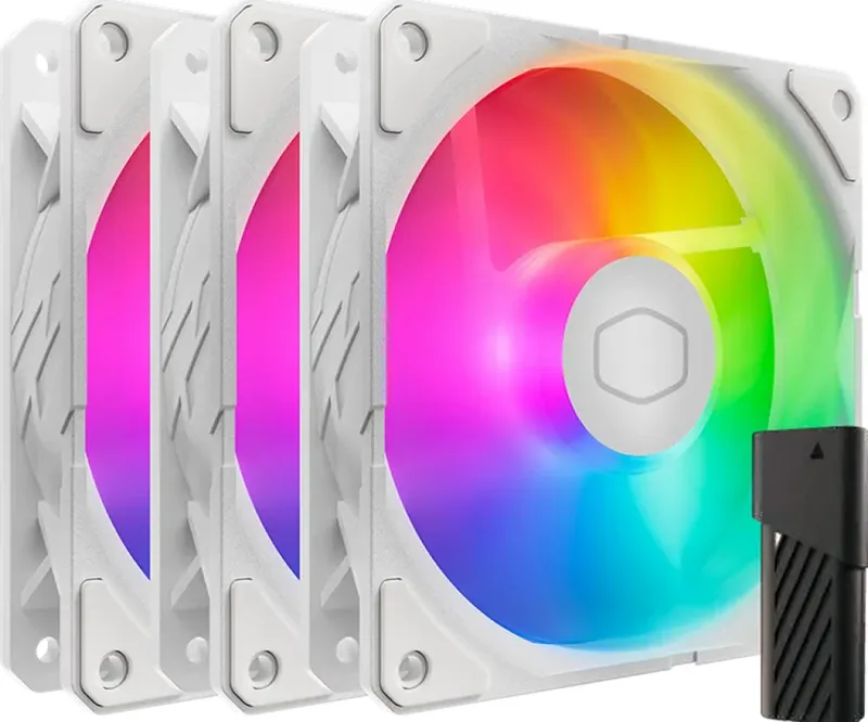 SickleFlow Edge 120 ARGB 3-pack Fan Kit White Edition - Ventilator van Cooler Master – cover