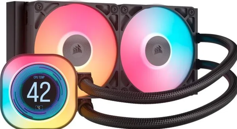 AIO iCUE LINK TITAN 240 RX LCD Black - Waterkoeler de Corsair – jaquette