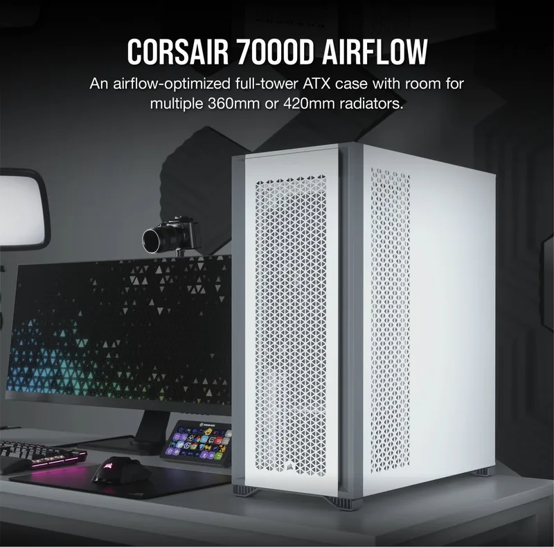 ATX Semi-tower Box Corsair 7000D AIRFLOW de Corsair, Blanc – jaquette