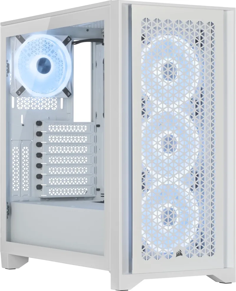 ATX Semi-tower Box Corsair iCUE 4000D RGB de Corsair, Blanc – jaquette