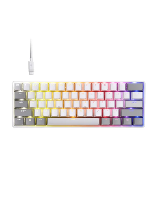 CLIPPER PRO MINI 60 - Gaming toetsenbord by Corsair, White, US – cover
