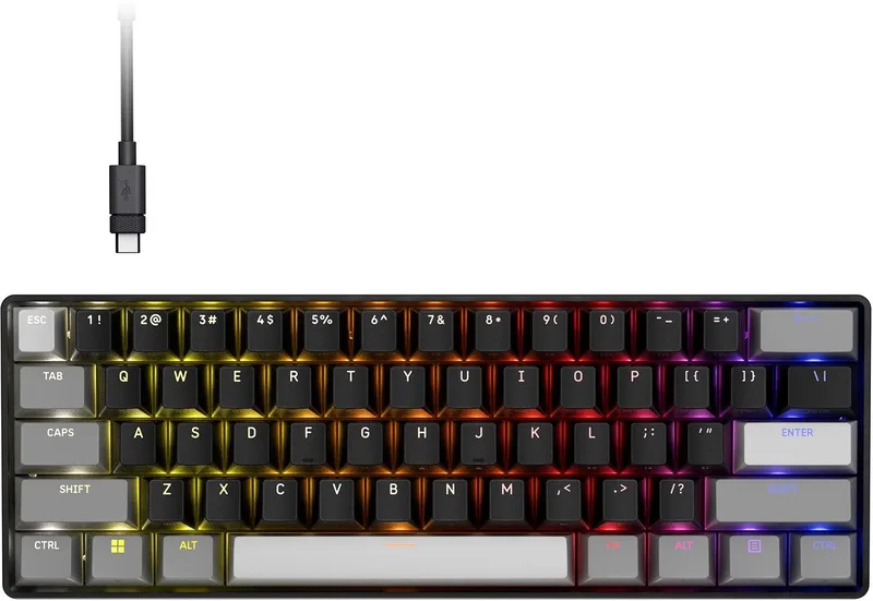 Clipper Pro Mini 60 Hall-effect Gamingtoetsenbord - US Qwerty by Corsair, Black, US – cover