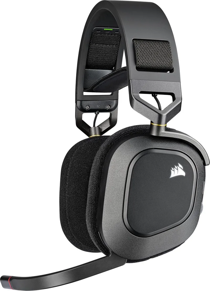 HS80 - Draadloze Gaming Headset - RGB - PlayStation & PC de Corsair, Carbon – jaquette