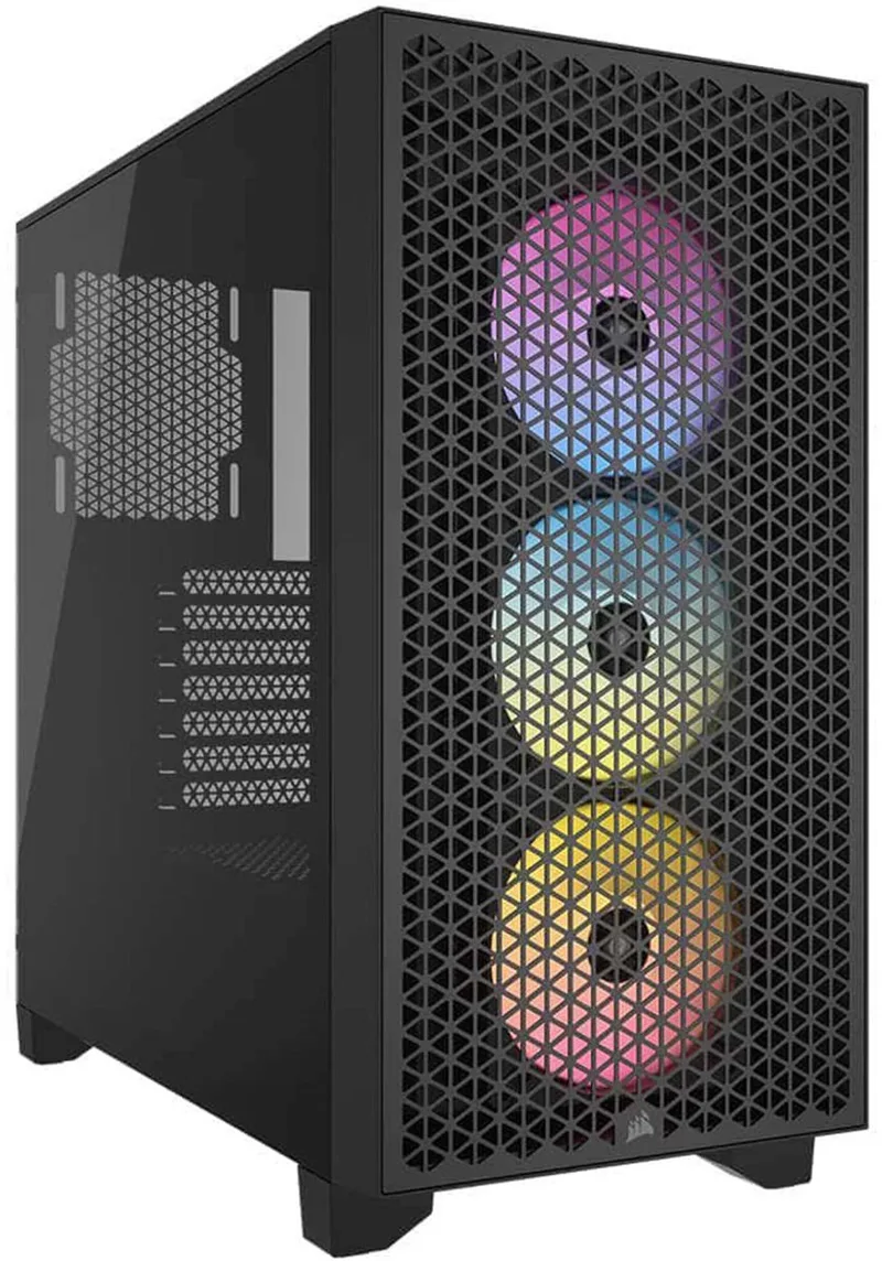 iCUE 3000D - RGB Airflow USB 3.2 750W 80+ Bronze Mid Tower ATX Gaming Behuizing (CC-9020161-EU) by Corsair, Black – cover