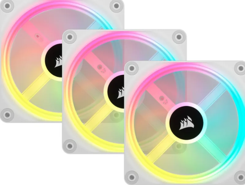 iCUE LINK QX120 RGB PWM Starter Kit white 3-pack - Ventilator van Corsair – cover
