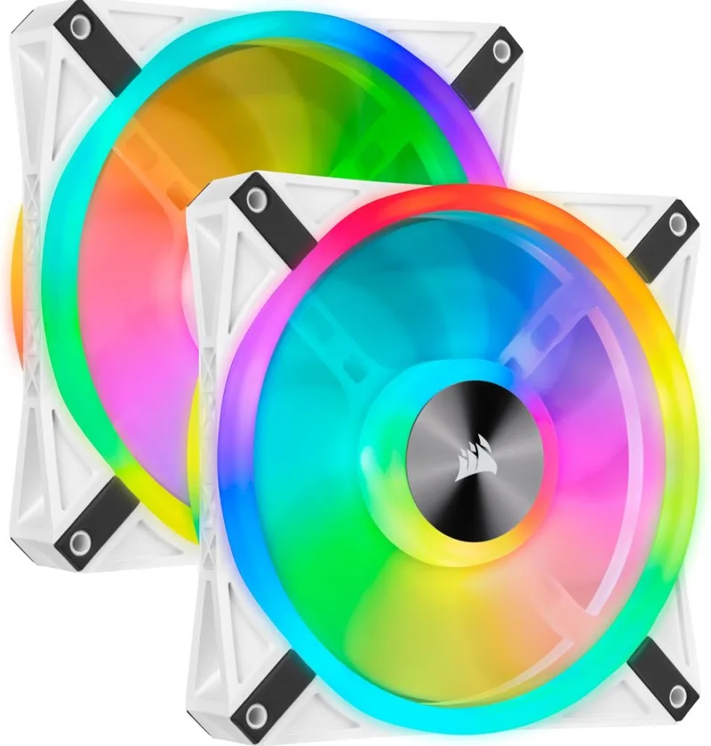 iCUE QL140 RGB PWM White Dual Fan Kit - Ventilator by Corsair – cover
