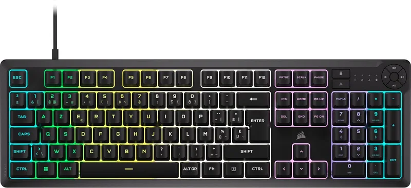 K55 Core Gaming Keyboard - Membraan - RGB by Corsair, Black, BE – cover