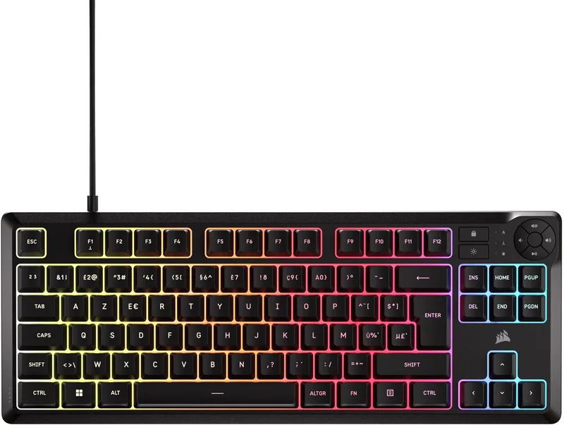 K55 Core - Gaming Toetsenbord - Tenkeyless - Membraan Toetsen - RGB Verlichting by Corsair, Black, BE – cover
