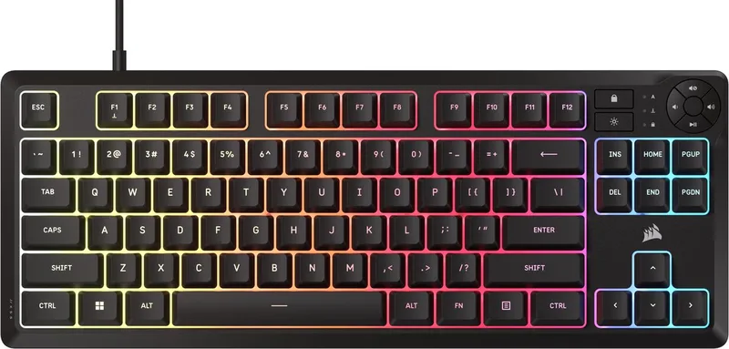 K55 Core - Gaming Toetsenbord - Tenkeyless - Membraan Toetsen - RGB Verlichting by Corsair, Black, US – cover
