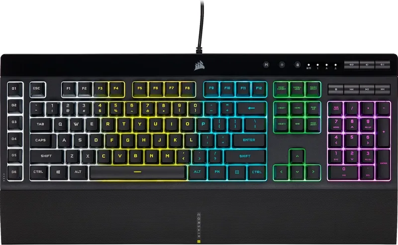 K55 RGB Pro - Gaming Toetsenbord - Membraam toetsen - Qwerty by Corsair, Black, US – cover