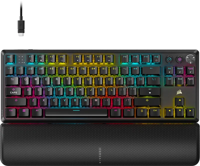 K70 CORE TKL - Draadloos Mechanisch Gaming Toetsenbord - RGB LED - MLX Red Switch - QWERTY de Corsair, Noir, US – jaquette