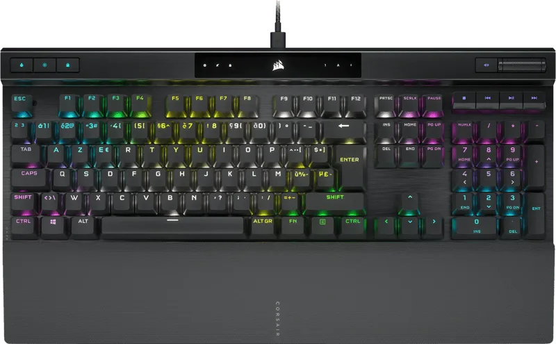 K70 RGB PRO Gaming Toetsenbord Cherry MX Red Azerty de Corsair, AZERTY – jaquette