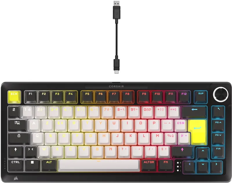 MAKR Pro 75 Hall Effect - DIY Gaming Toetsenbord - Aluminium - MGX Hyperdrive van Corsair, Zwart, FR – cover