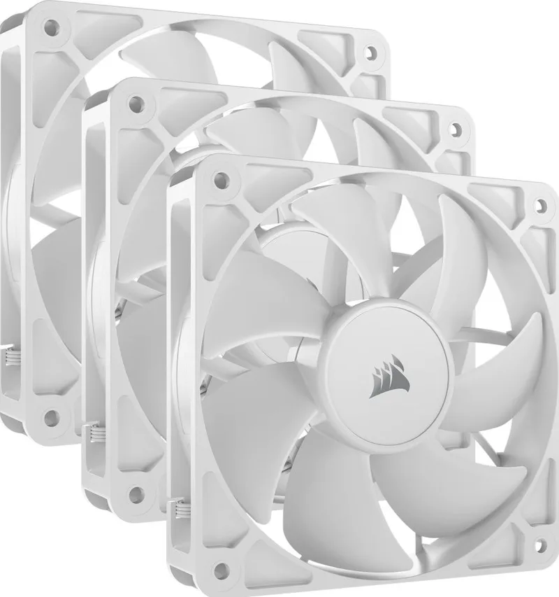 RS120 PWM Triple Pack White - Ventilator de Corsair – jaquette