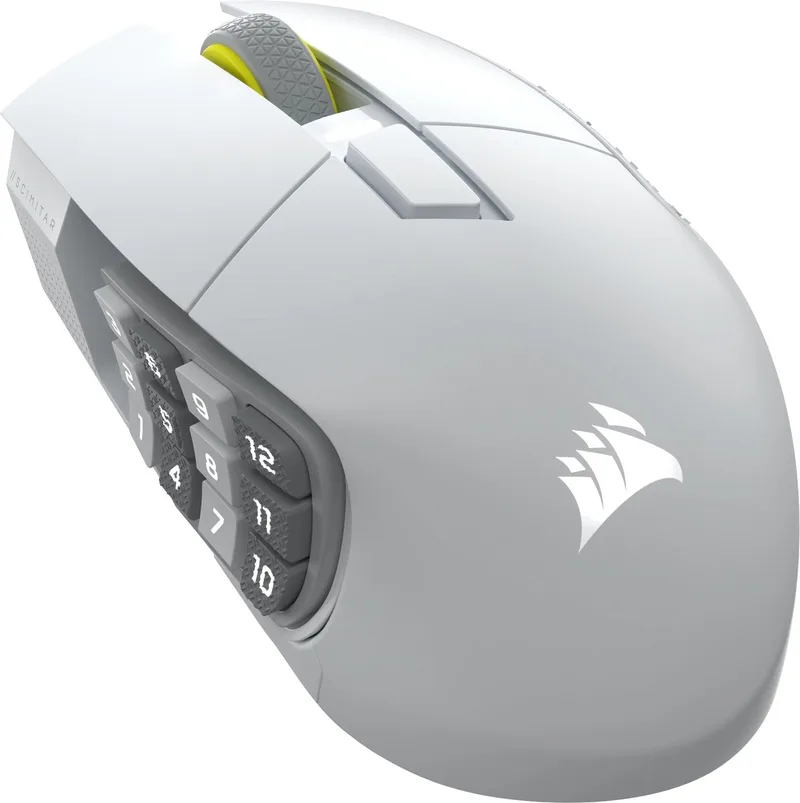 Scimitar Elite Wireless SE - Draadloze Gaming Muis - Rechtshandig - Bluetooth - Optisch - 33000 DPI van Corsair, Wit – cover