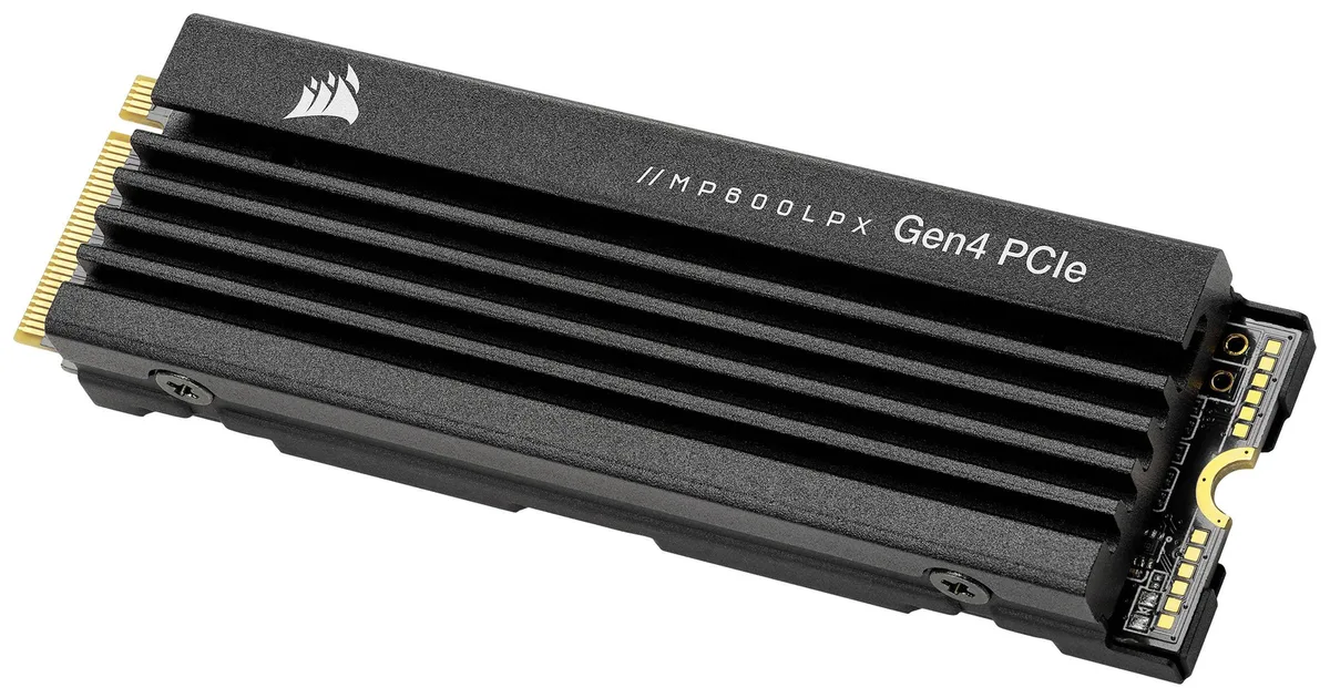 SSD 2TB CORSAIR M.2 PCI-E NVMe Gen4 MP600 PRO LPX retail de Corsair – jaquette