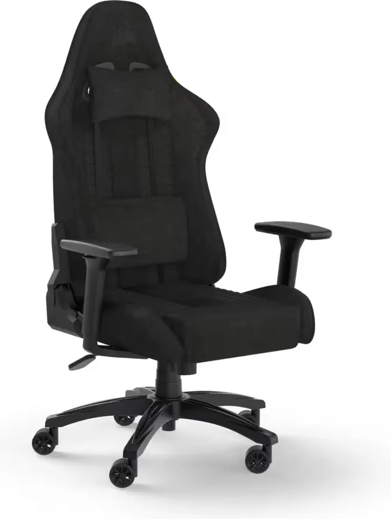 TC100 Relaxed - Gaming Stoel - Verstelbaar - Zacht Stof - Traagschuim Kussens – Zwart van Corsair, Grijs – cover