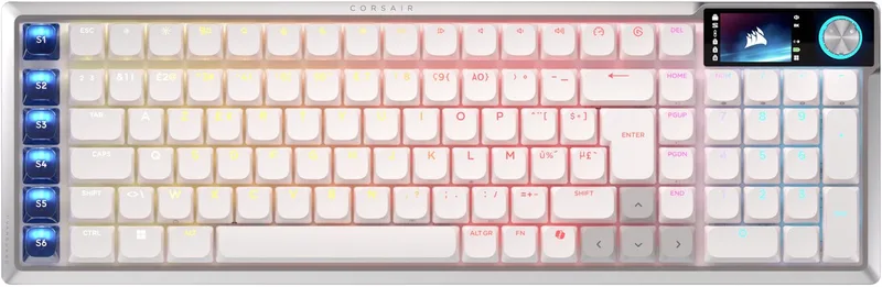 Vanguard Air 99 - Draadloze Gaming Keyboard - OPX Optisch - Stream Deck de Corsair, Blanc, BE – jaquette
