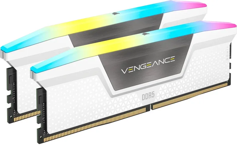 Vengeance RGB - DDR5 DIMM RAM- 32GB (2x16GB) - 6000MT/s - CL38 - AMD EXPO & Intel XMP - Wit van Corsair – cover