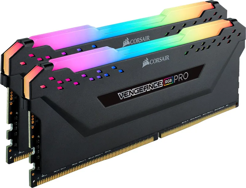 Vengeance RGB Pro - Desktop DRAM geheugen - 16GB - 2x 8GB - DDR4 - 3200MHz (PC4-25600) C16 - 1,35v - CMW16GX4M2C3200C16 van Corsair – cover
