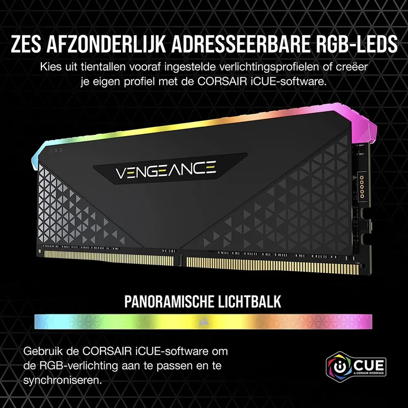 Vengeance RGB RS - RAM-geheugen - 3200MHz - 16GB - RGB LED van Corsair – cover