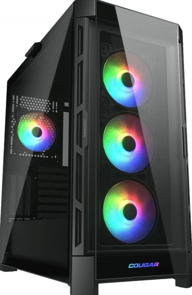 Gaming DUOFACE PRO RGB Mid Tower Pc Behuizing met 2 frontpanelen - Zwart van Cougar – cover