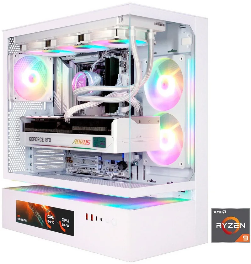 CFV235 Vision Gaming-PC (AMD Ryzen 9 9950X3D2, RTX 5090, 64 GB RAM, 2000 GB SSD, Wasserkühlung, Windows 11, DDR5 RAM, Wasserkühlung) van Cougar, Zwart – cover