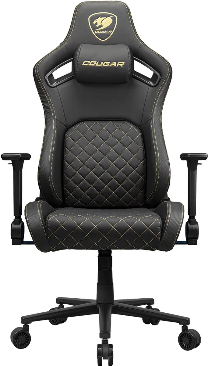 DEFENSOR 4D opklapbare armleuningen, geavanceerde lendensteun, gamingstoel - Groud van Cougar, Zwart – cover