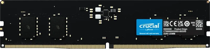 CT8G48C40U5 - RAM-geheugen - DDR5 - 8GB - 1x 8GB - DIMM - 4800MHz de Crucial – jaquette