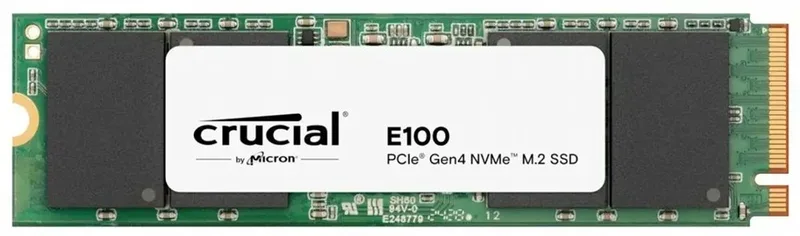 E100 | 1TB NVMe SSD | M.2 Gen4 | 5.000MB/s Lezen | 4.500MB/s Schrijven by Crucial, Black – cover
