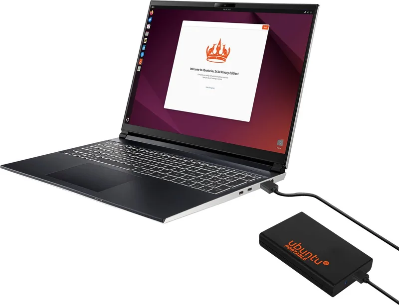 Portable Externe ssd voorgeïnstalleerd met Ubuntu Linux van Crucial, Zwart – cover